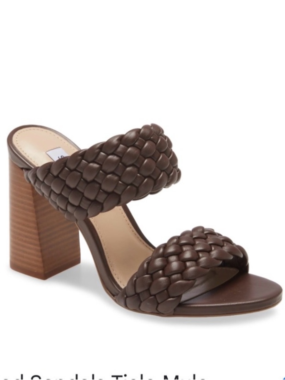 Steve Madden Tielo Mule Heels Brown Woven Braided Size 9.5